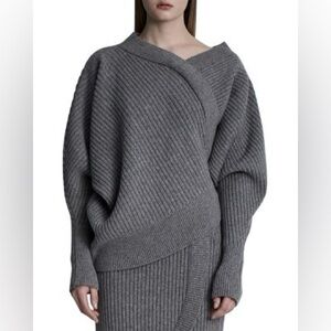 LVIR asymmetrical wool sweater